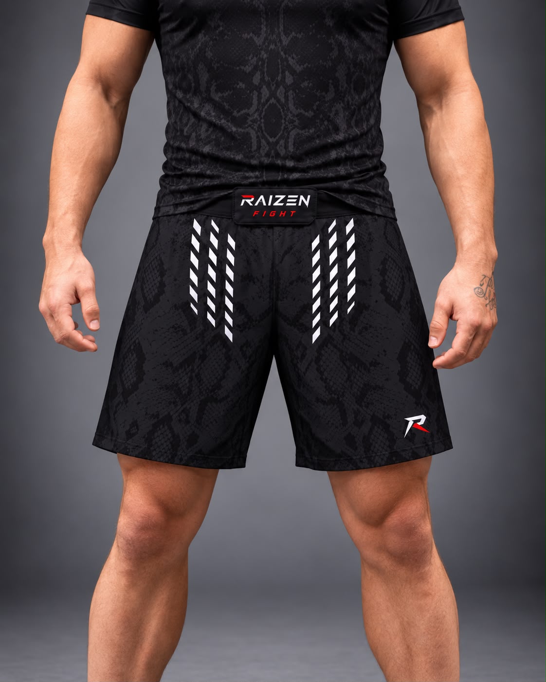 Short de MMA RAIZEN noir et anthracite